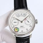 ZF Factory IWC Portugieser Annual Calendar White Satin Dial 44mm Swiss Automatic Chronograph Watch 